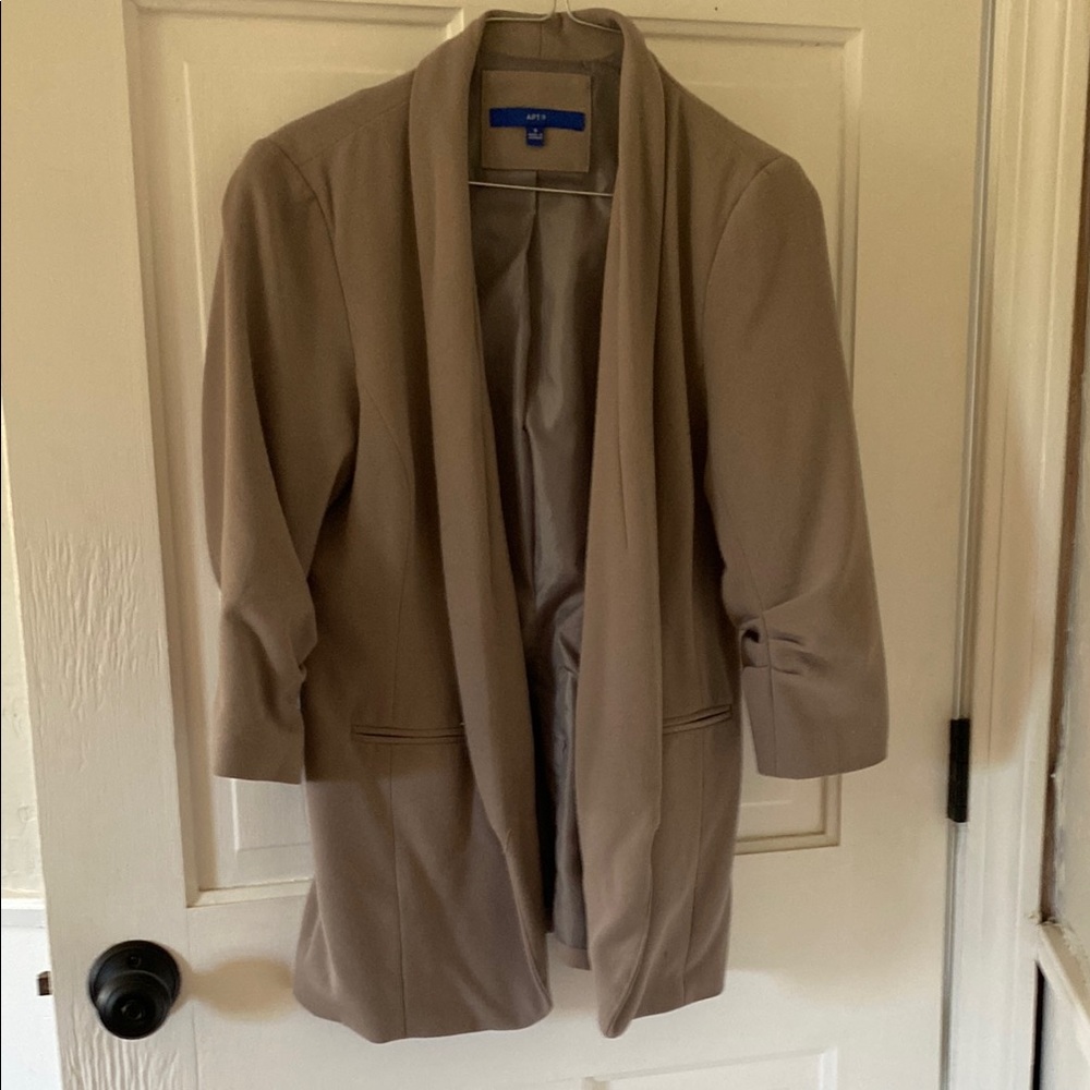 Apt. 9 Tan Shawl Collar Blazer